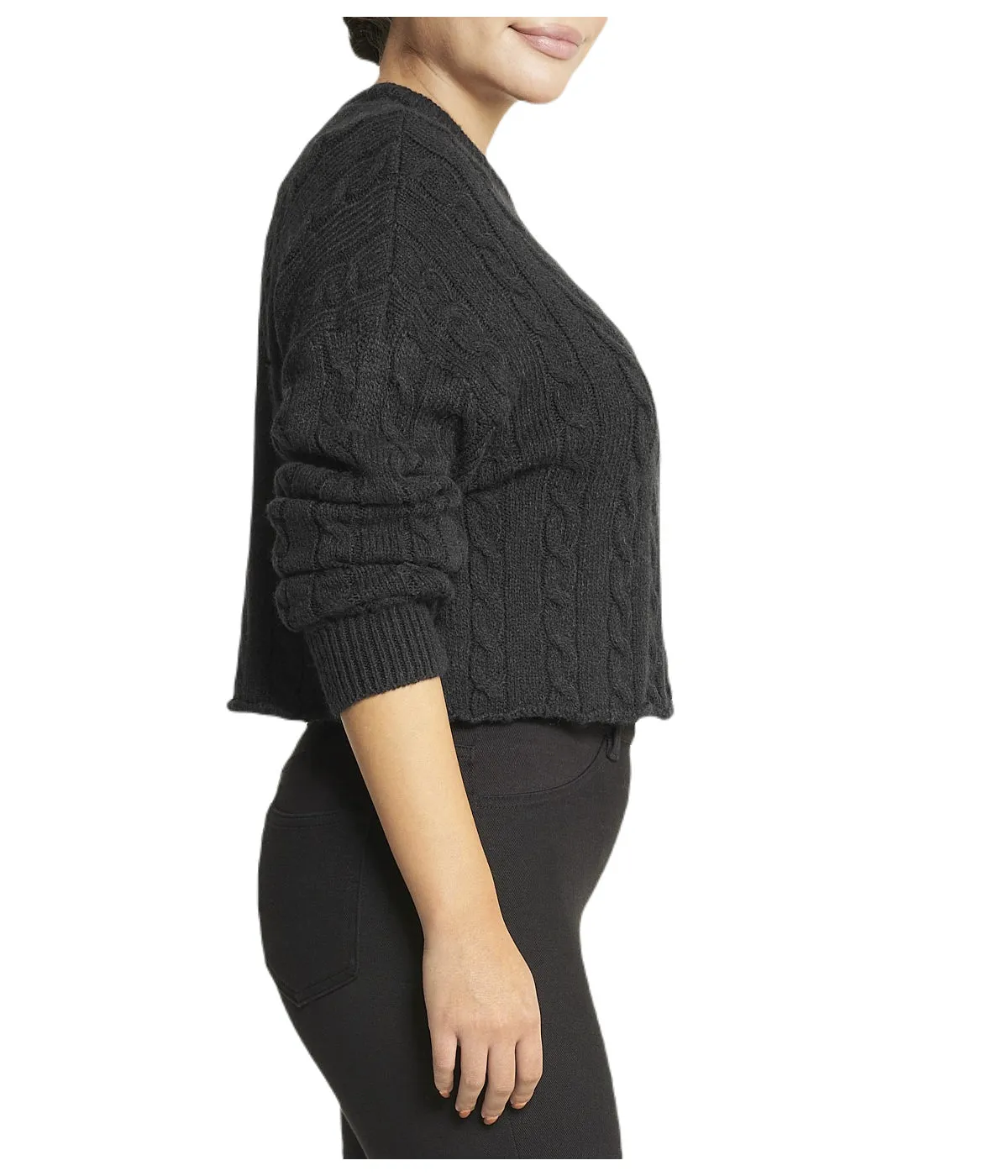 #1 Best Seller: Cropped Boxy Cable Knit Sweater  Going Fast!