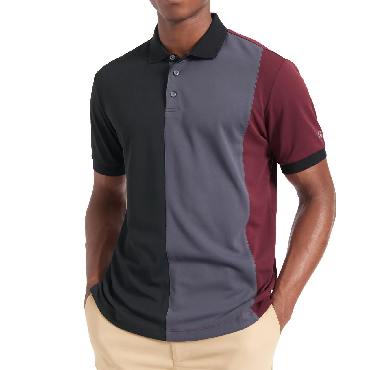 #1 Best Seller: Pique Color Short Sleeve Blocked Polo  Ends Soon!