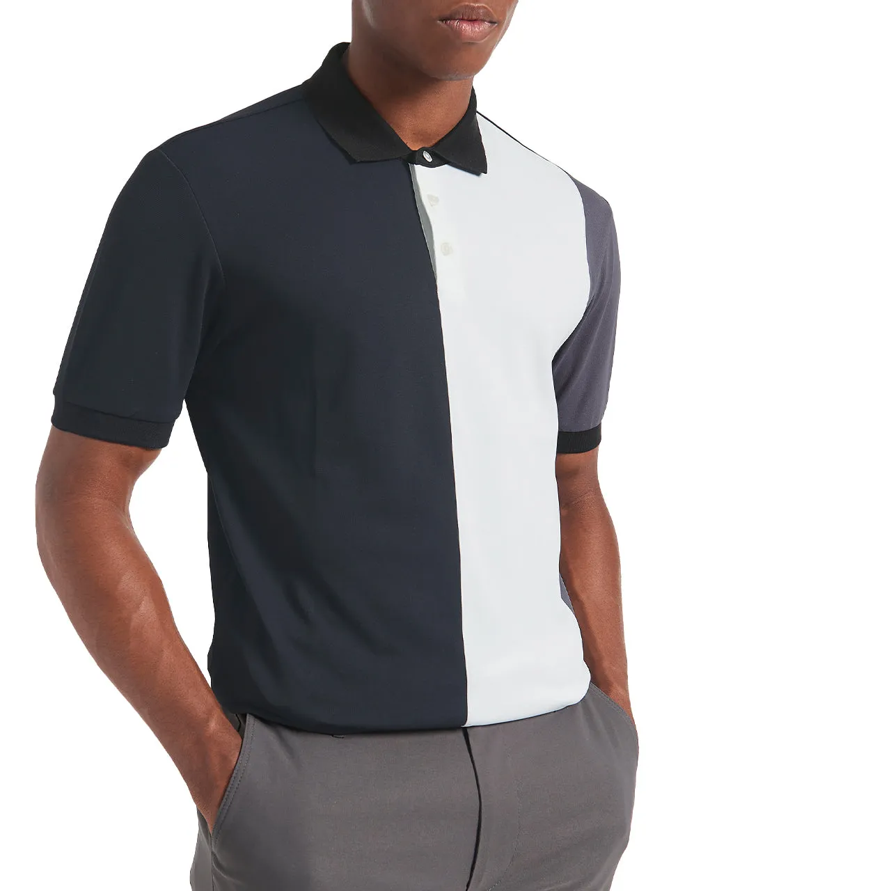 #1 Best Seller: Pique Color Short Sleeve Blocked Polo  Ends Soon!