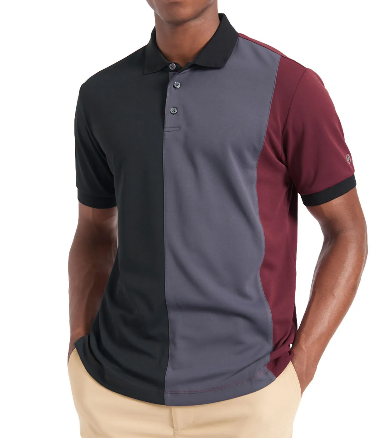#1 Best Seller: Pique Color Short Sleeve Blocked Polo  Ends Soon!