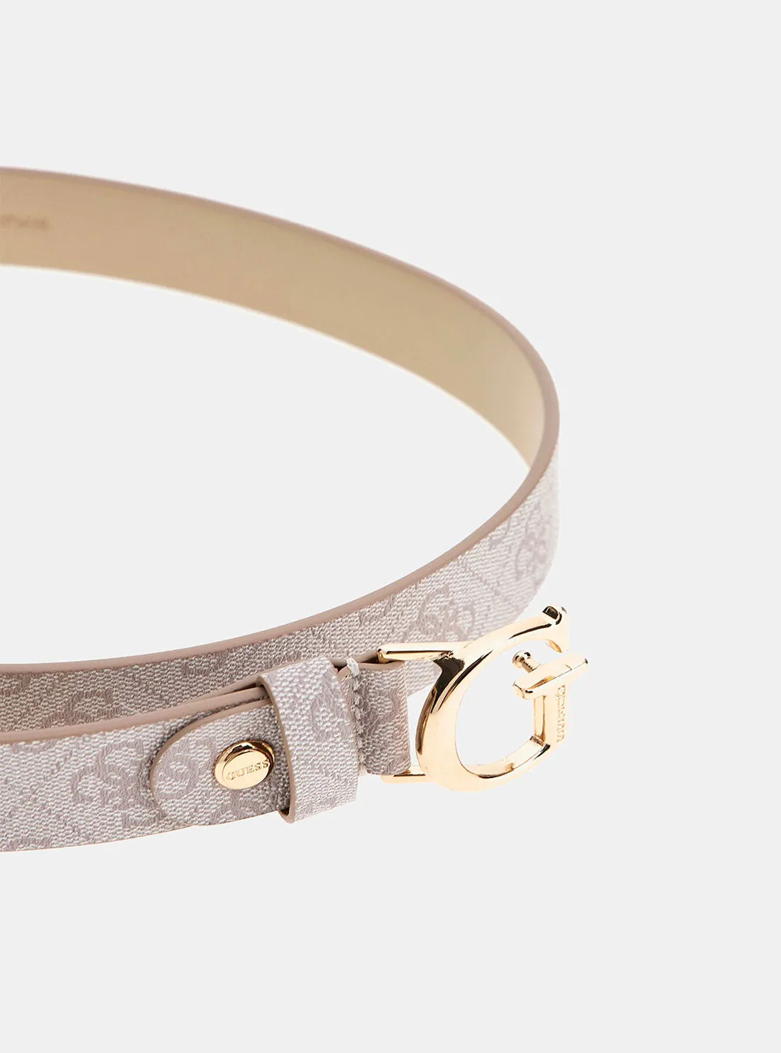 Beige G Logo Belt Guess