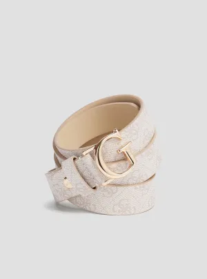 Beige G Logo Belt Guess