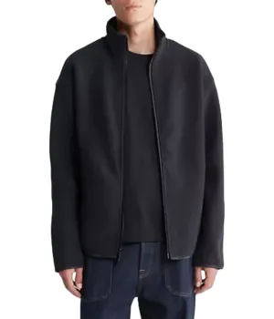BestSelling Long Sleeve Polar Fleece Fz Jacket Black  Almost Sold Out!