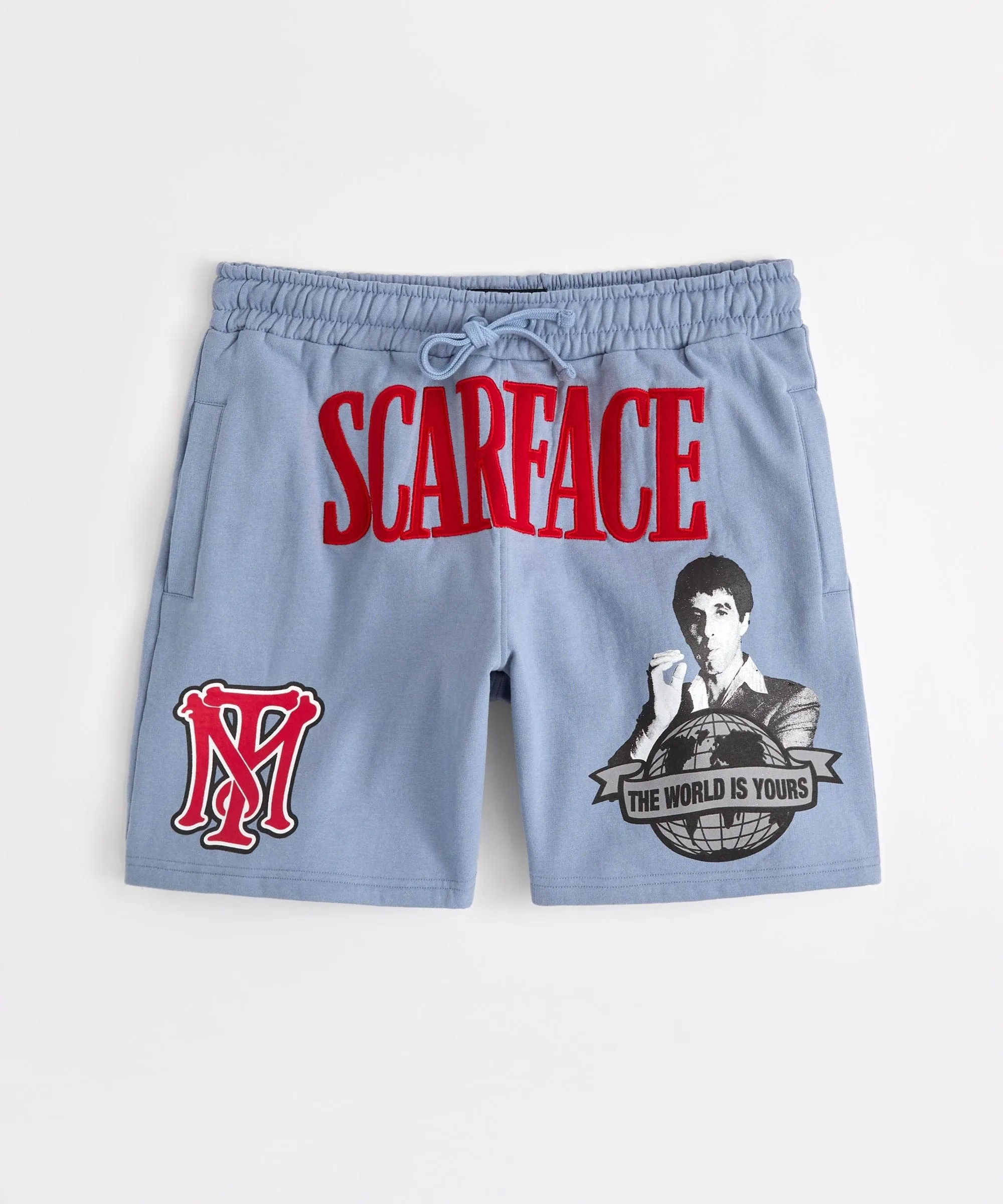 BestSelling Scarface Fleece Short - Light Blue  Stylish & Comfortable