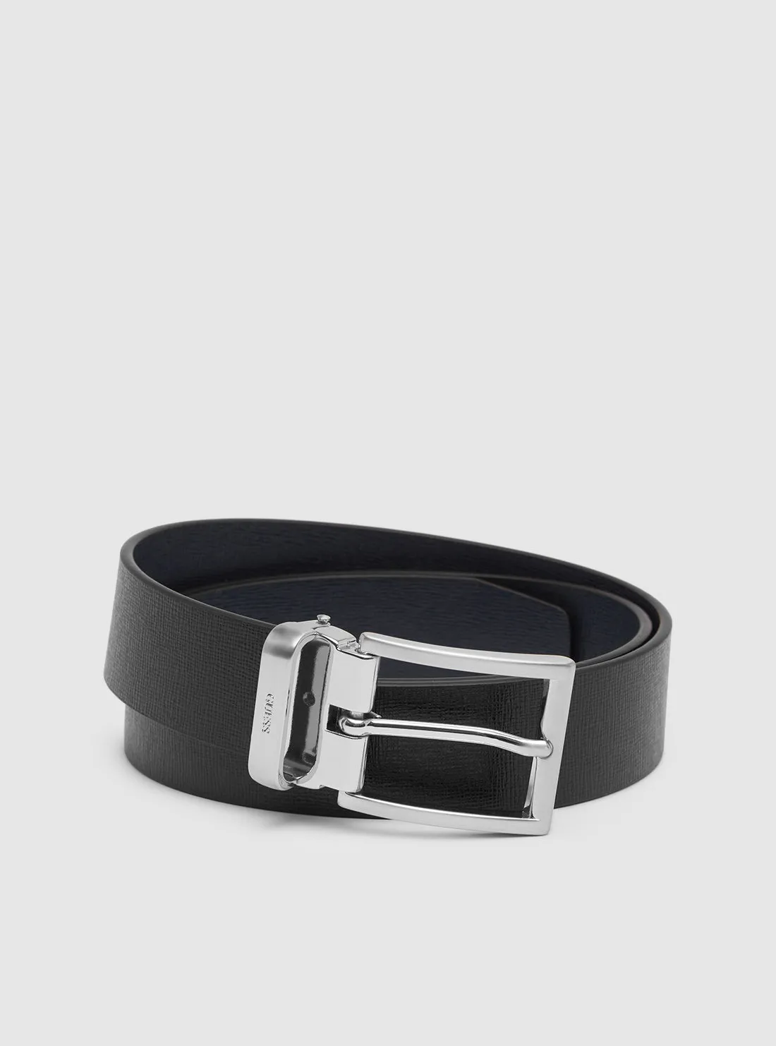 Black Certosa Saffiano Belt Guess
