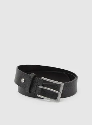 Black Classic Adjustable Belt Guess