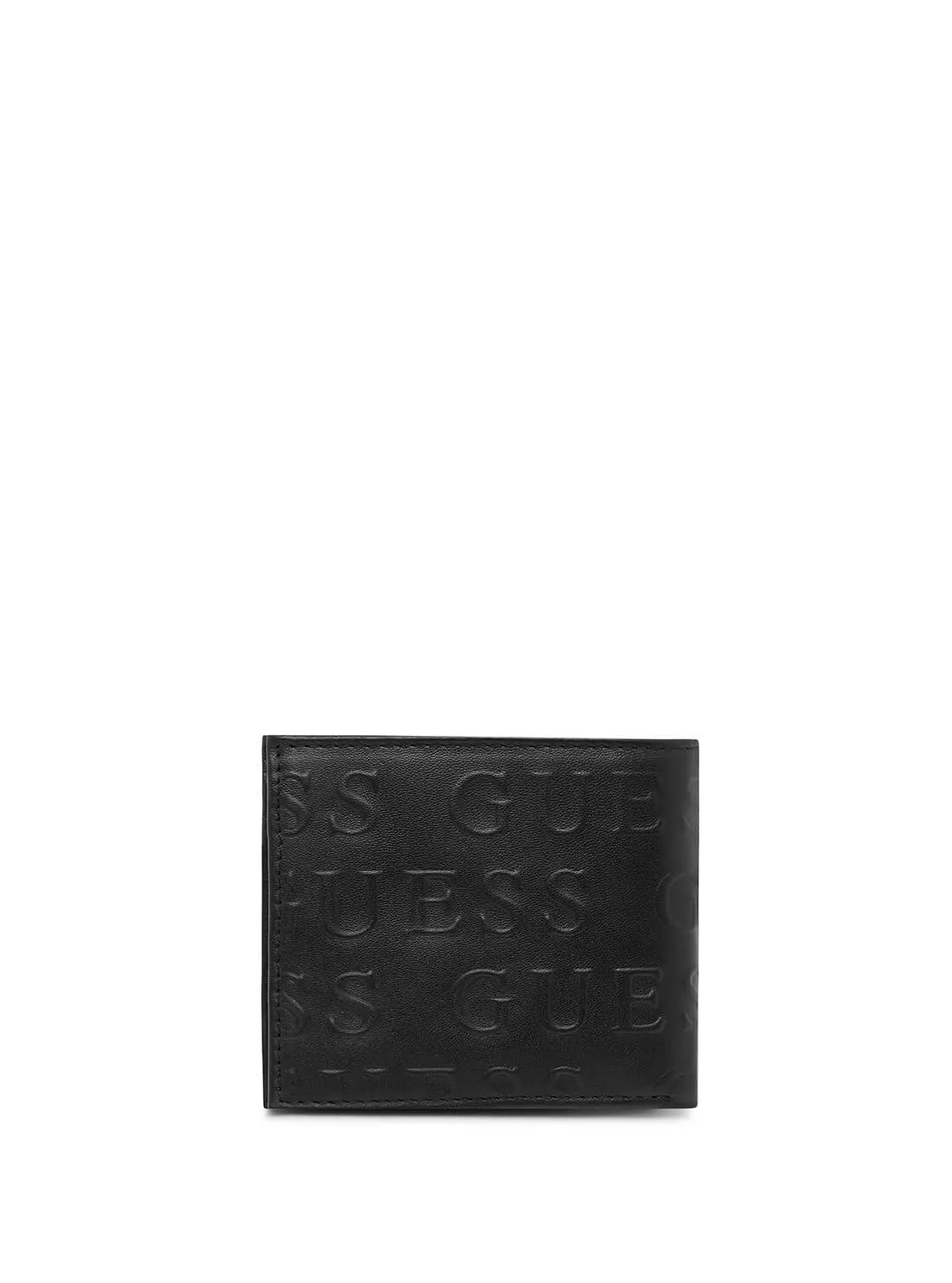 Black Glenoaks Logo Passcase Wallet Guess