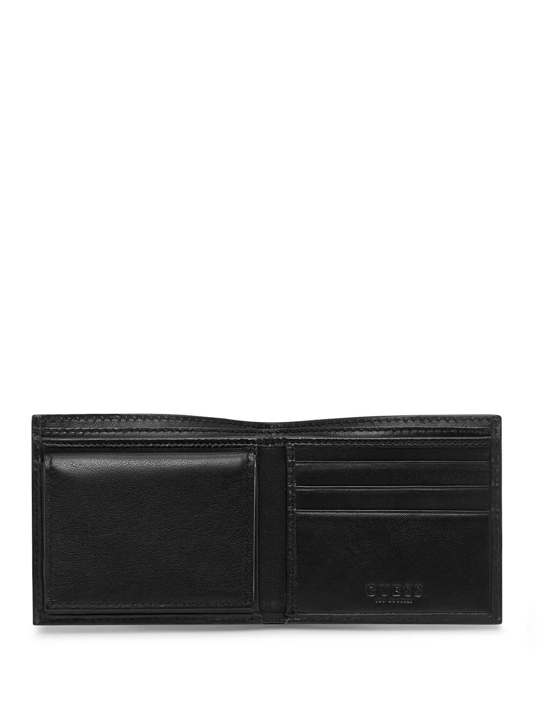Black Glenoaks Logo Passcase Wallet Guess