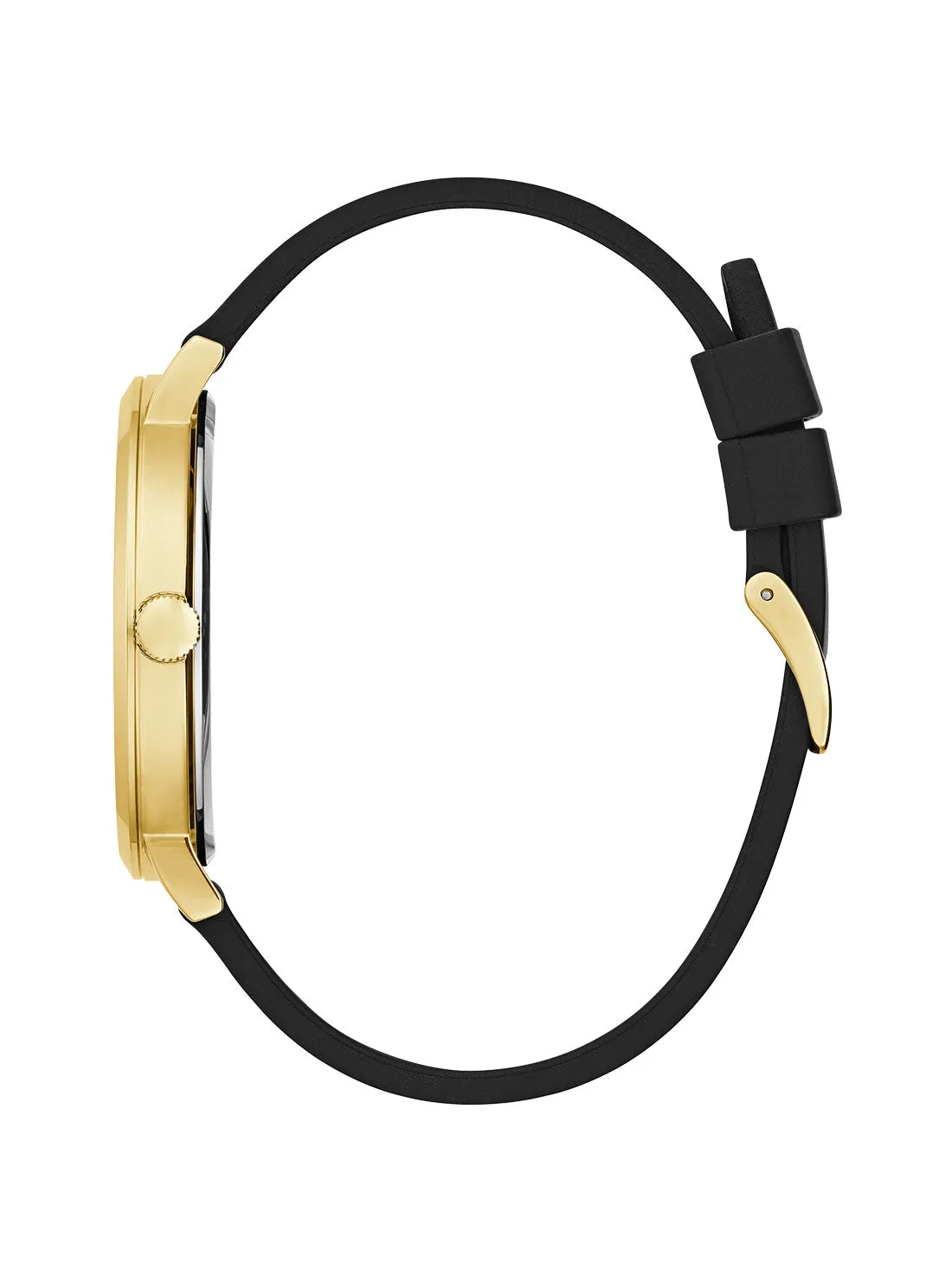 Black Gold Idol Silicone Watch Guess