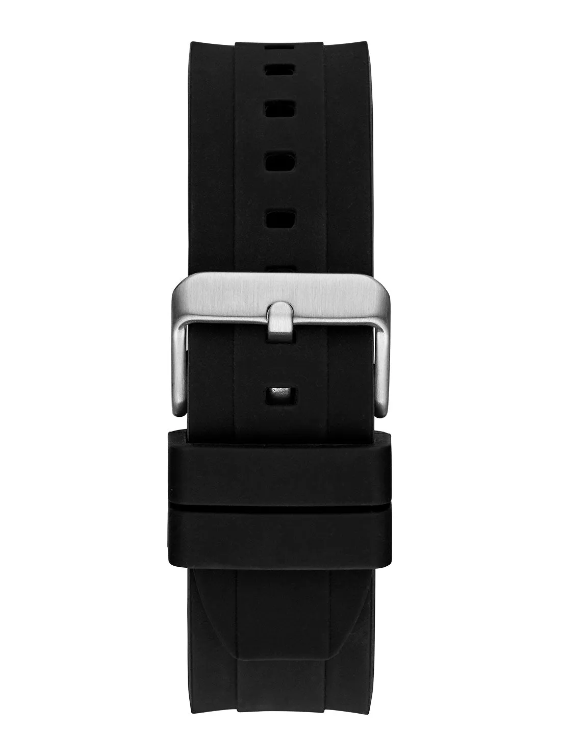 Black Silver Empire Silicone Watch Guess
