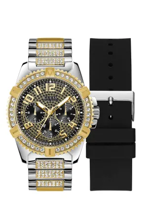 Black Two-Tone Frontier Watch Guess