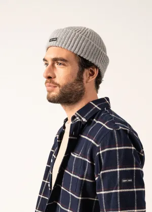 Bonnet marin Miki  revers - en maille de laine (PERLE CHINE)