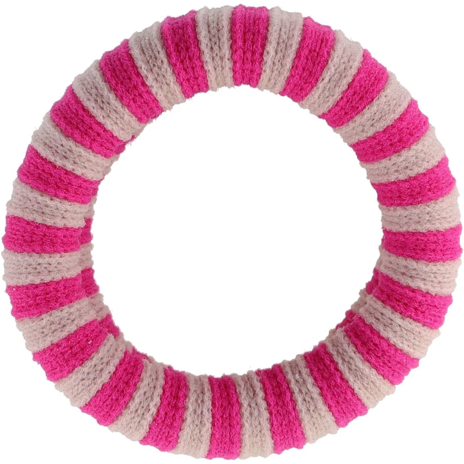Bow's by Str Ea Hair Elastic - Pink/Pink Striped 6-pack