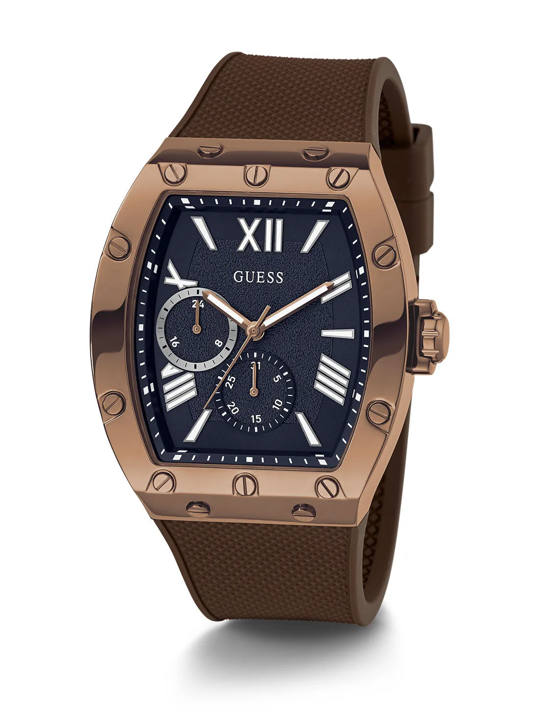 Brown Falcon Silicone Watch Guess