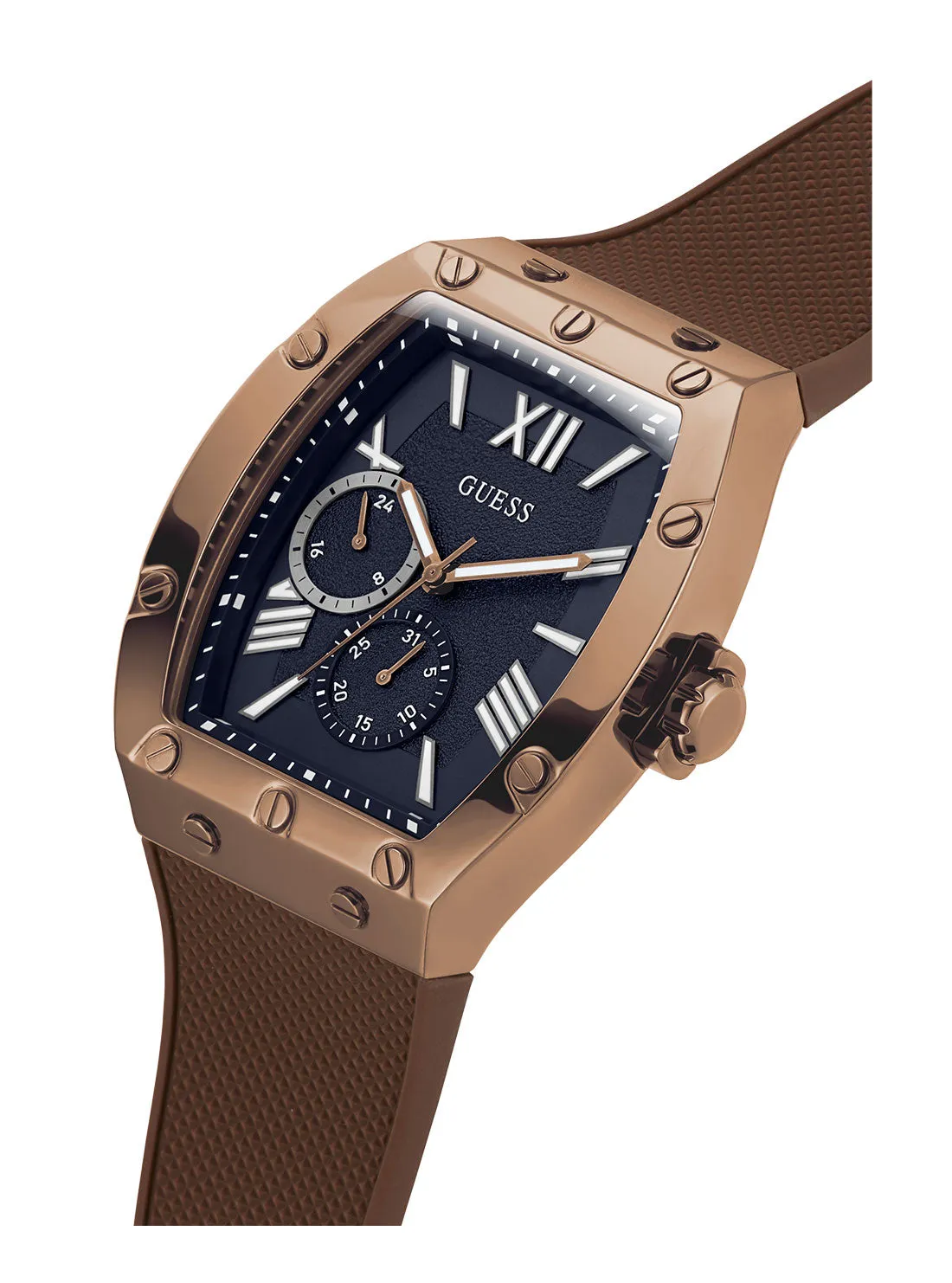 Brown Falcon Silicone Watch Guess