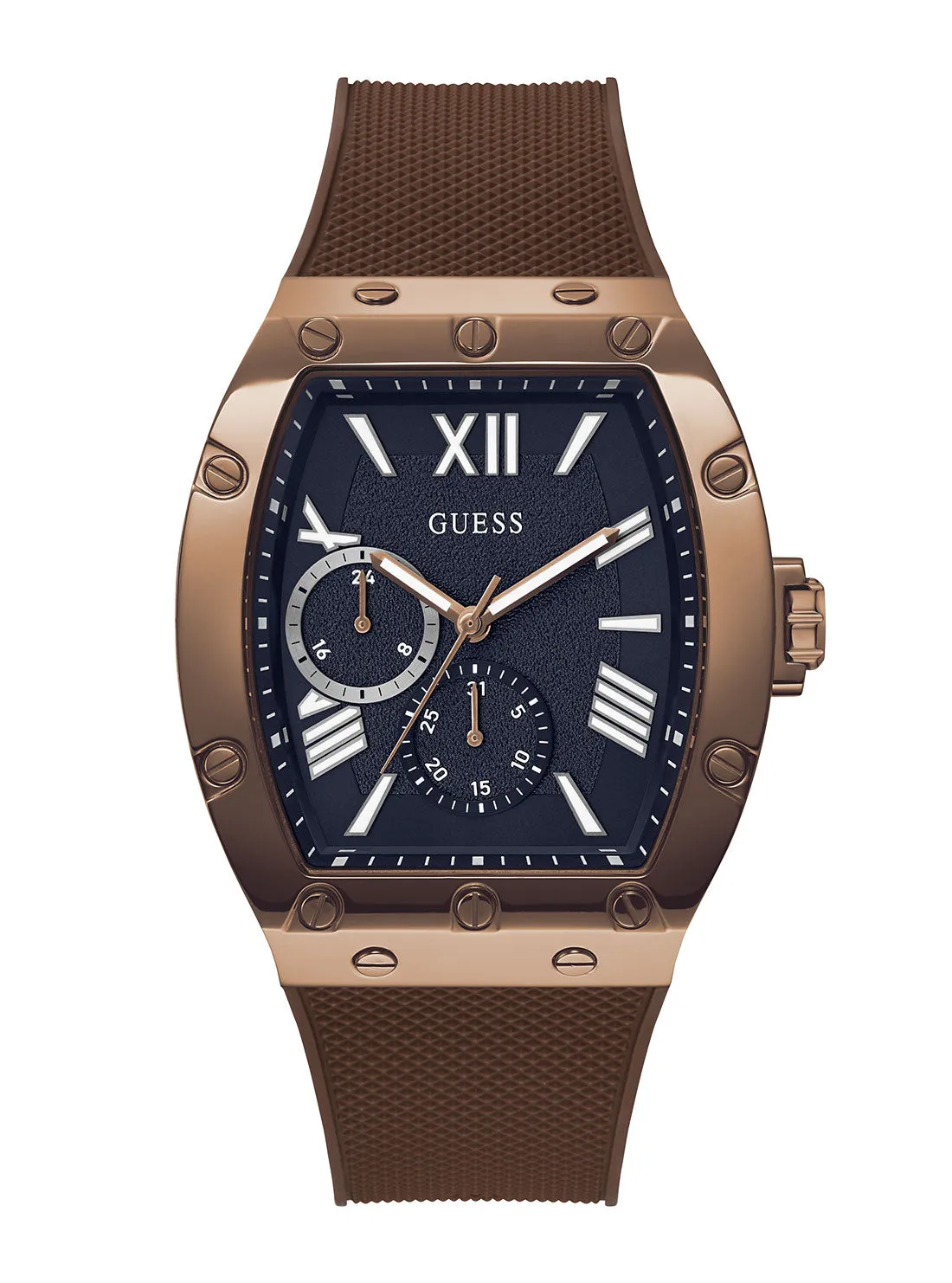 Brown Falcon Silicone Watch Guess
