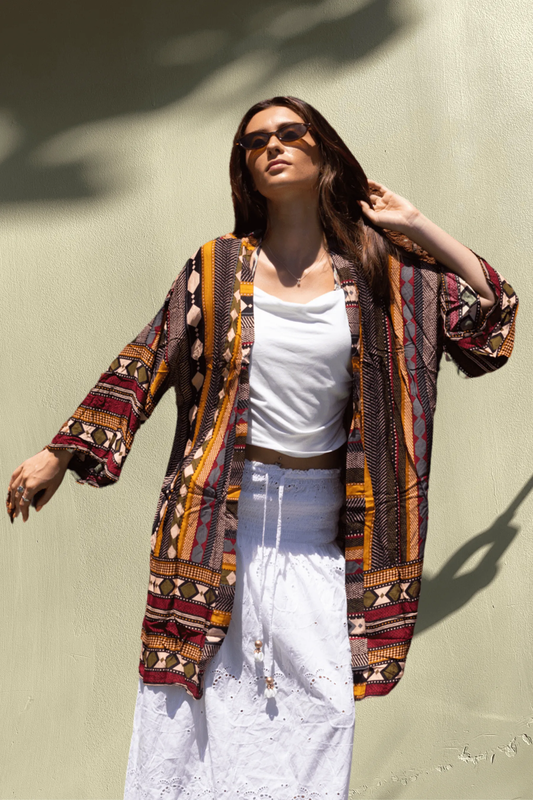 By Jaase SIENNA BELLE Aztec Print Kimono