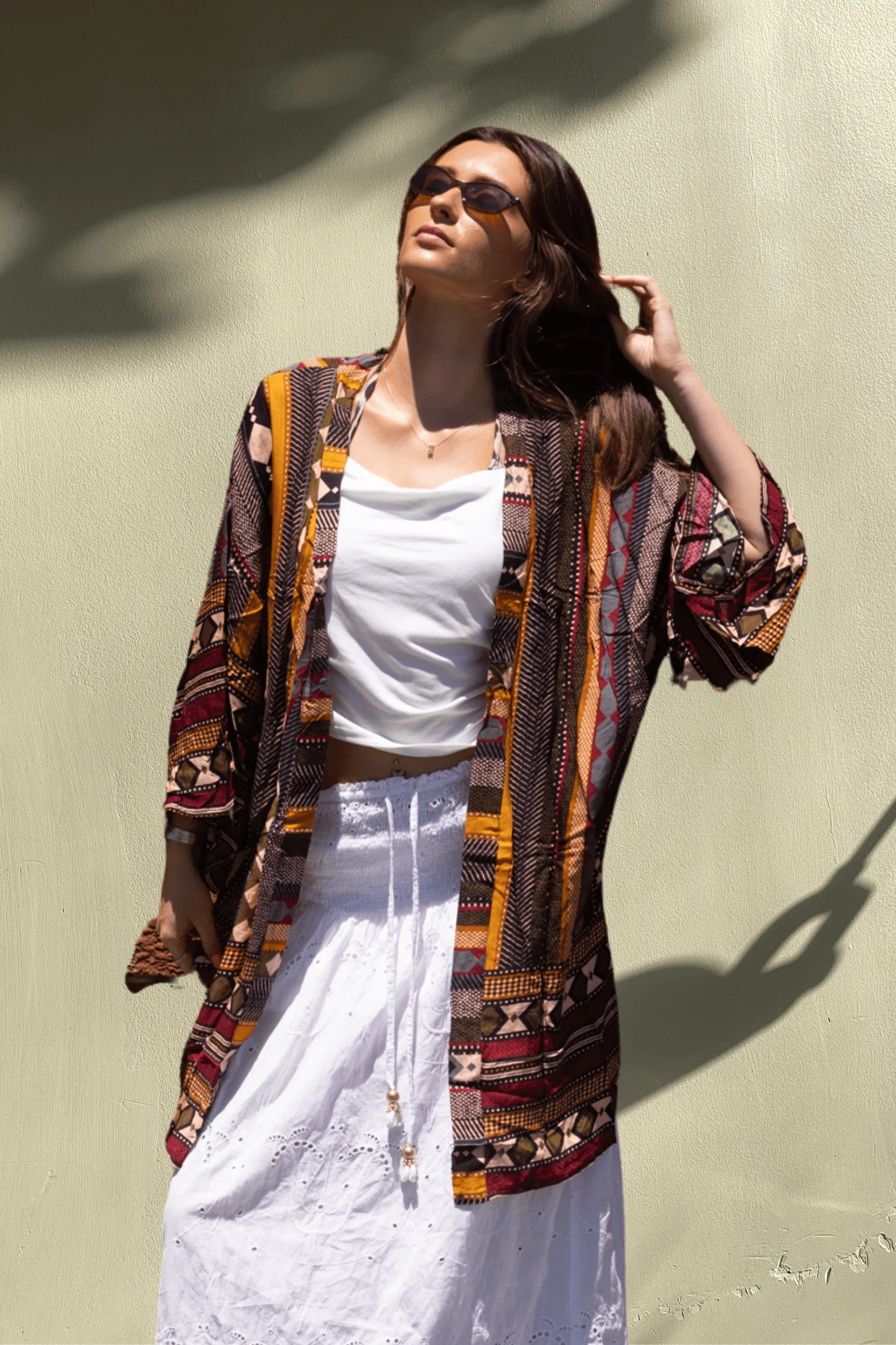 By Jaase SIENNA BELLE Aztec Print Kimono