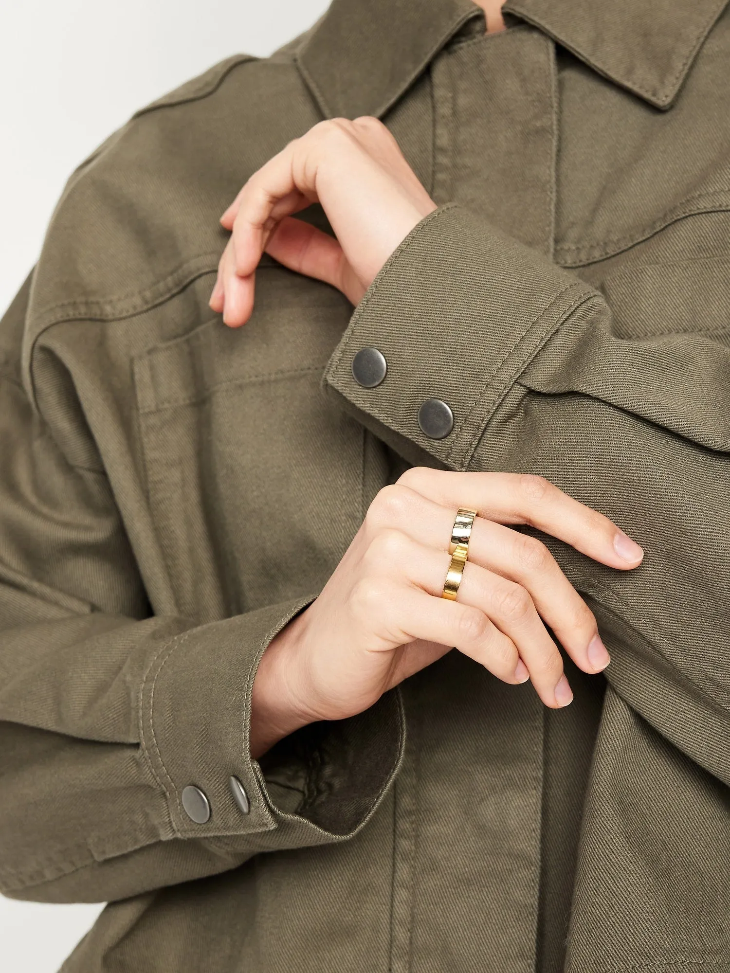 Canvas Crop Utility Jacket