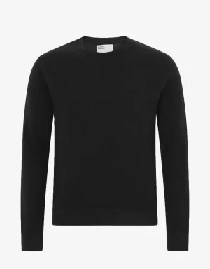 COLORFUL STANDARD - LIGHT MERINO WOOL CREW - BLACK