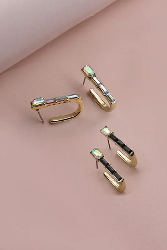 Cressidah Gemstone Huggie Hoops