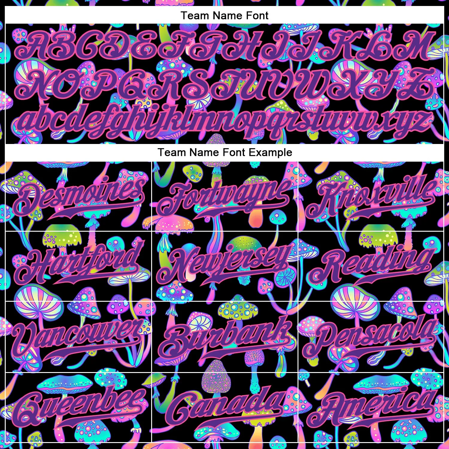 Custom 3D Pattern Design Magic Mushrooms Psychedelic Hallucination Authentic Baseball Jersey FansIdea