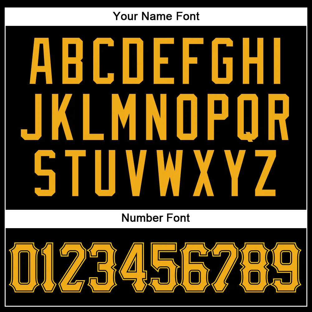 Custom Black Gold Authentic Baseball Jersey FansIdea