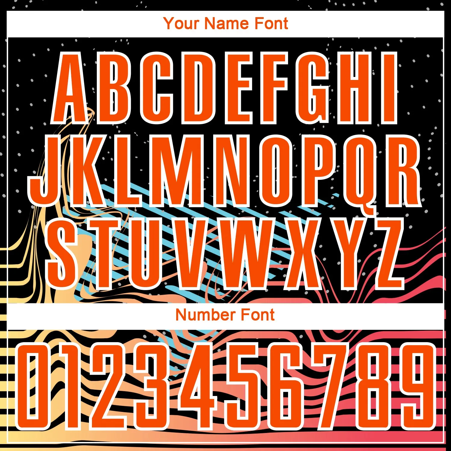 Custom Black Orange-White Lines Sublimation Soccer Uniform Jersey FansIdea