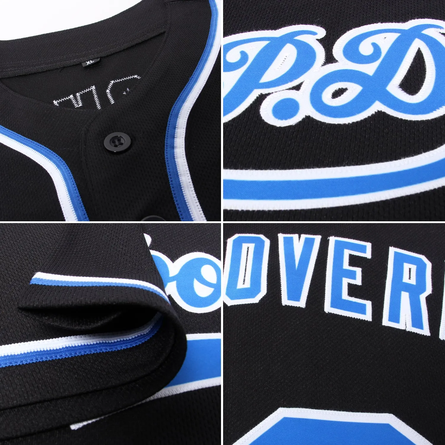 Custom Black Royal-White Authentic Baseball Jersey FansIdea