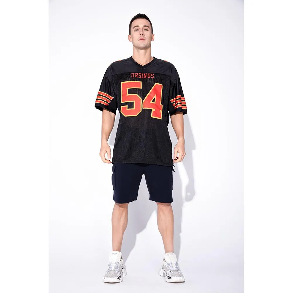 Custom Black Scarlet-Gold Mesh Authentic Football Jersey FansIdea