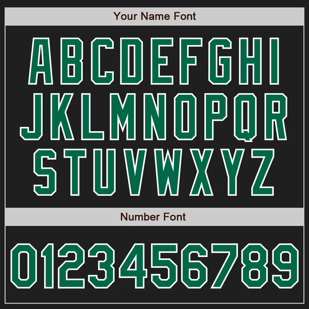 Custom Black White Pinstripe Kelly Green Authentic Baseball Jersey FansIdea