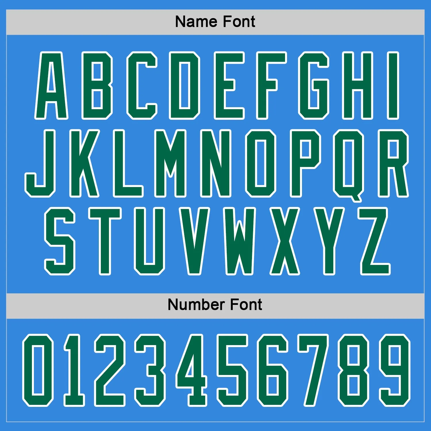 Custom Powder Blue Kelly Green-White Hockey Jersey FansIdea