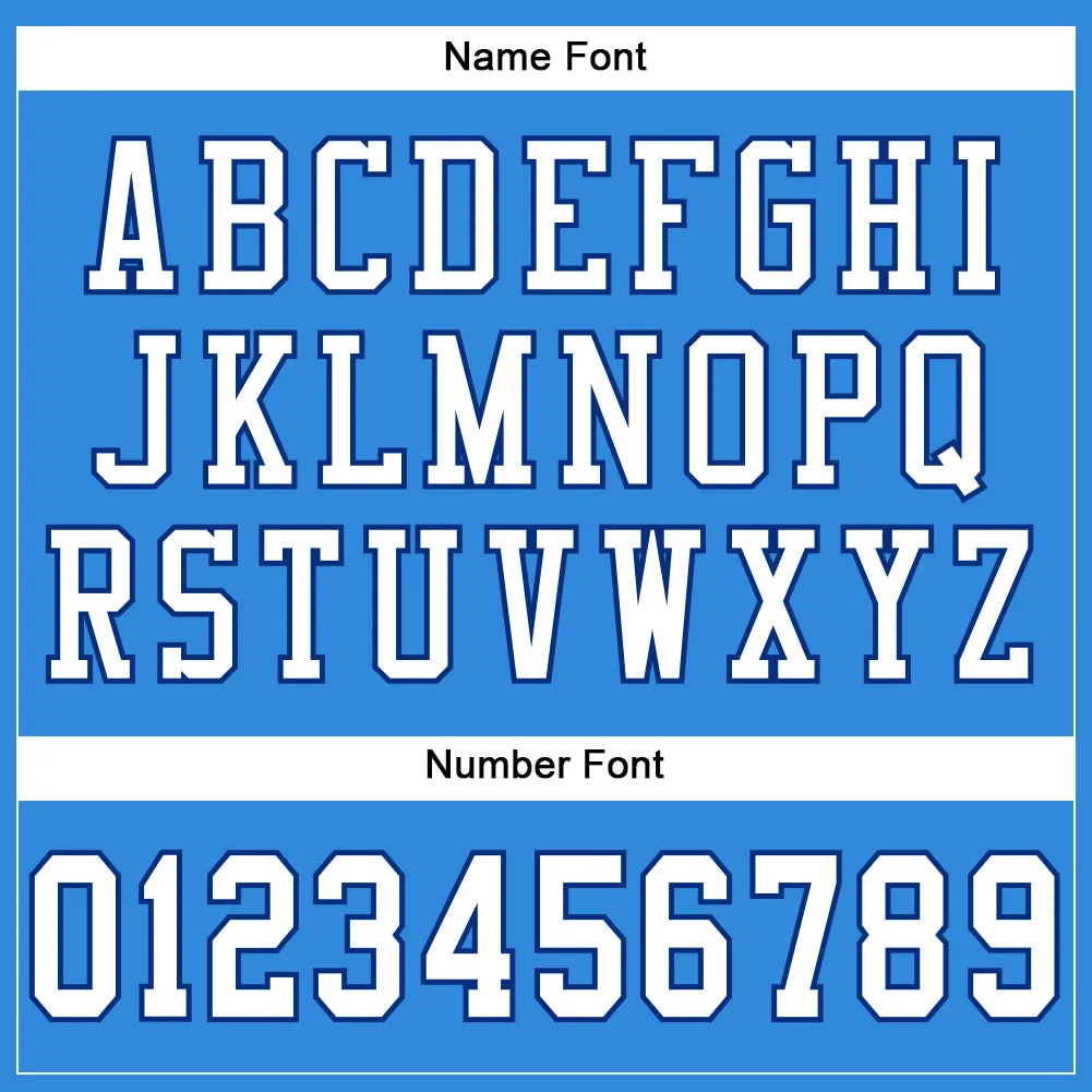 Custom Powder Blue White-Royal Mesh Authentic Football Jersey FansIdea