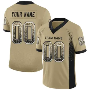 Custom Vegas Gold Black-White Mesh Drift Fashion Football Jersey FansIdea