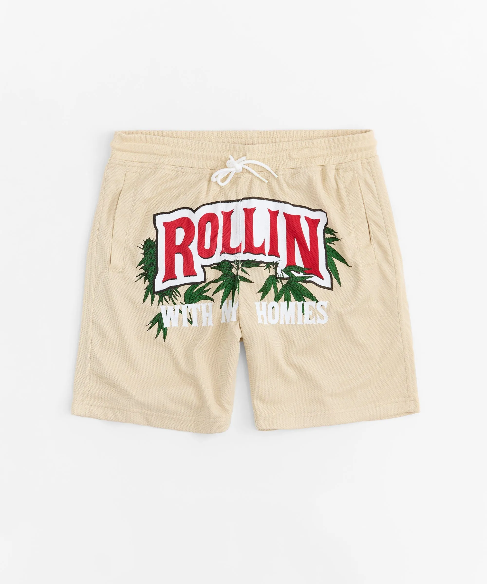 Customer Favorite Cheech & Chong Rollin Mesh Short - Khaki  Ends Soon!