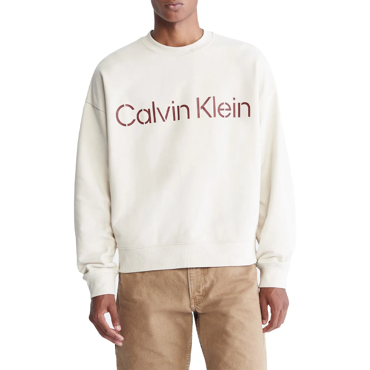 Editors Pick Long Sleeves Relaxed Stencil Crewneck Sweatshirt  Almost Sold Out!