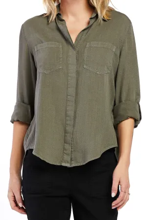 Editors Pick Riley Rolled Tab Sleeve Button Down Shirt  Limited Release!