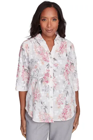Estate Of Mind Hydrangea Jacquard Blouse