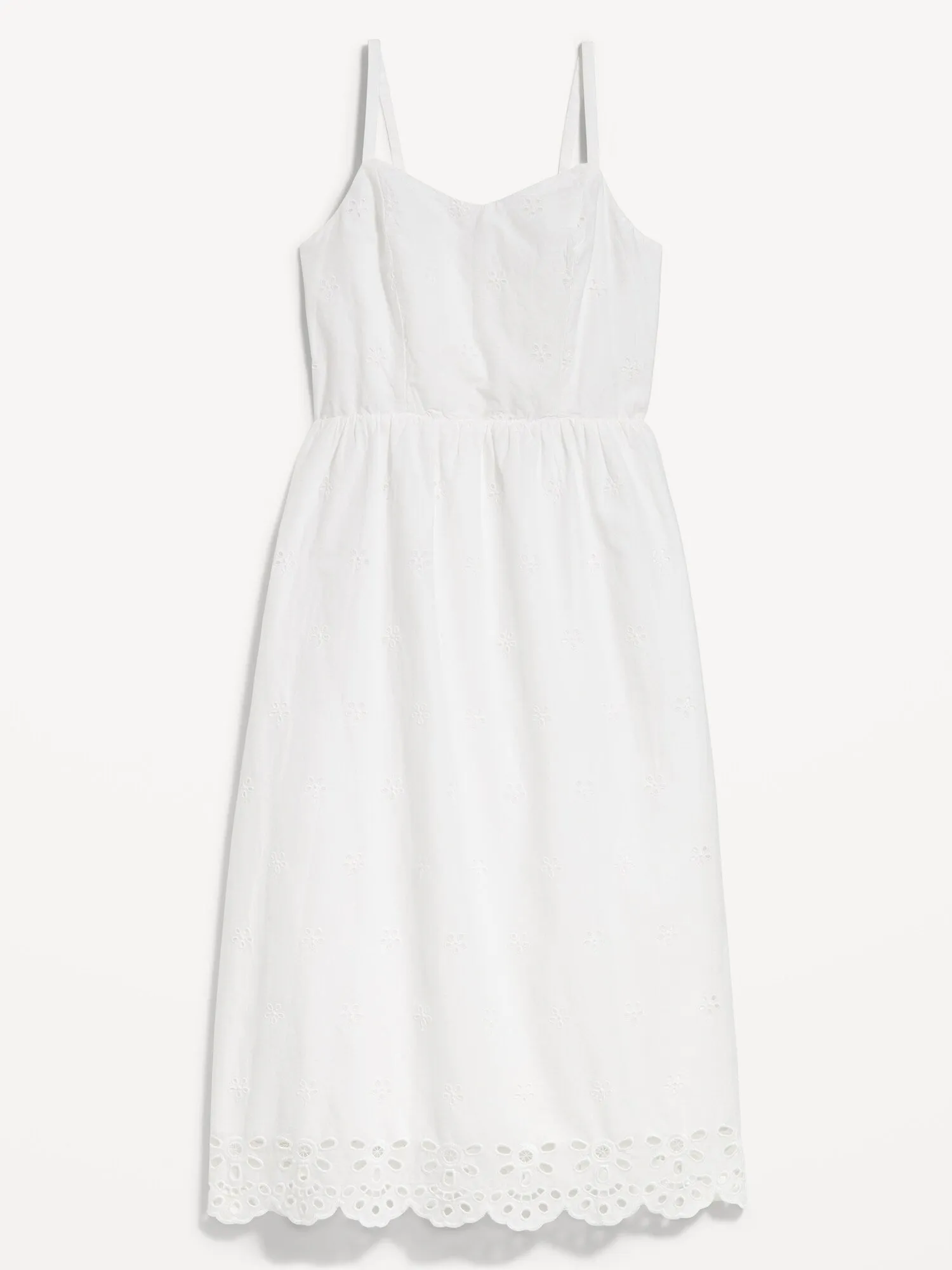Fit & Flare Eyelet Midi Dress