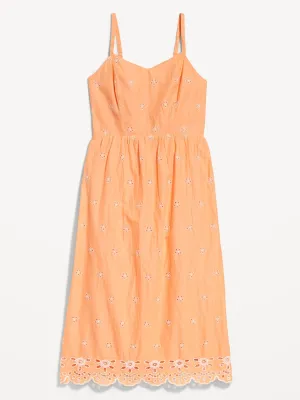 Fit & Flare Eyelet Midi Dress