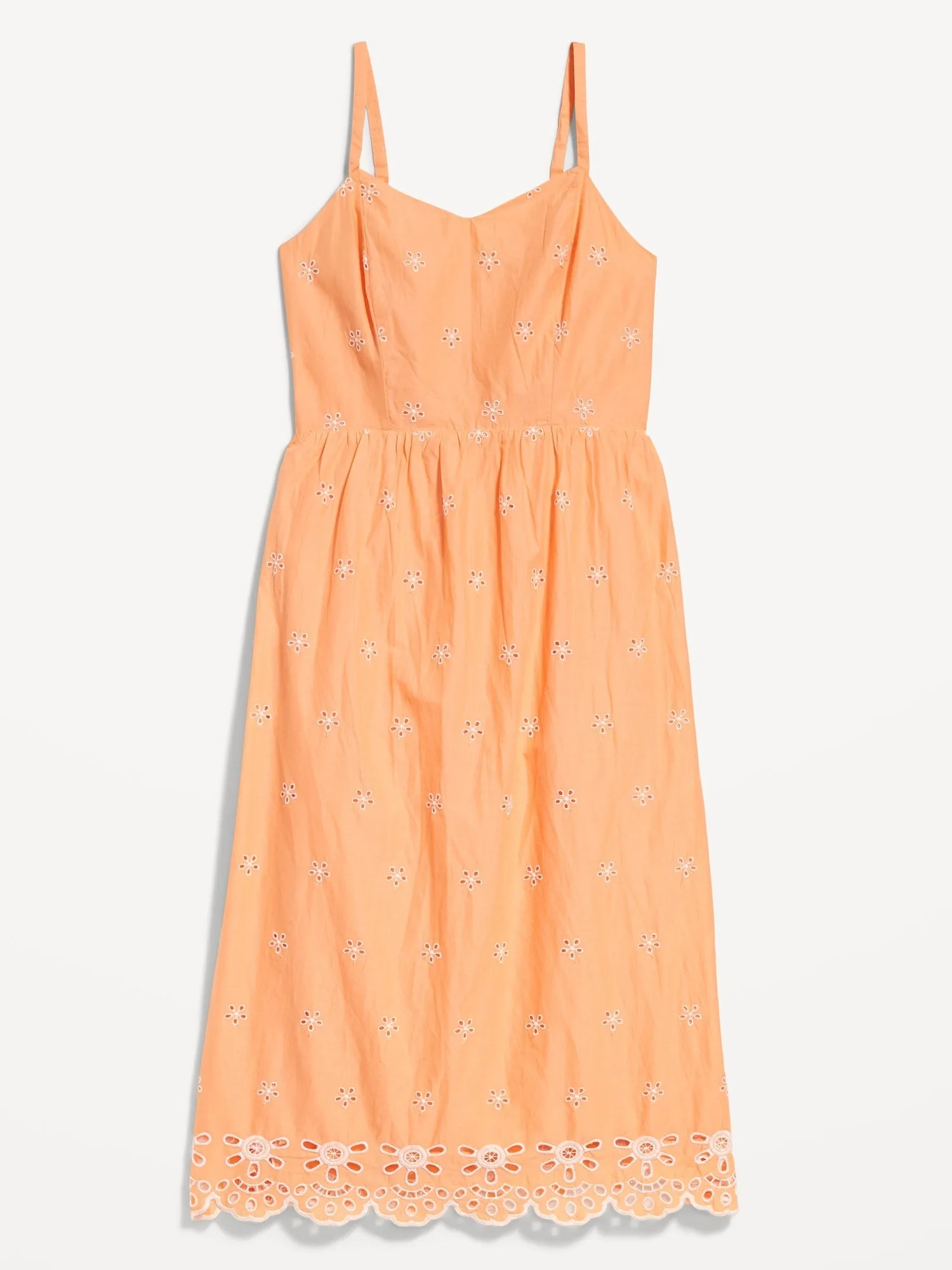 Fit & Flare Eyelet Midi Dress