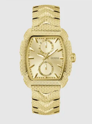 Gold Nile Textured Watch Guess