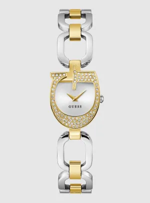Gold Silver Gia Crystal Watch Guess