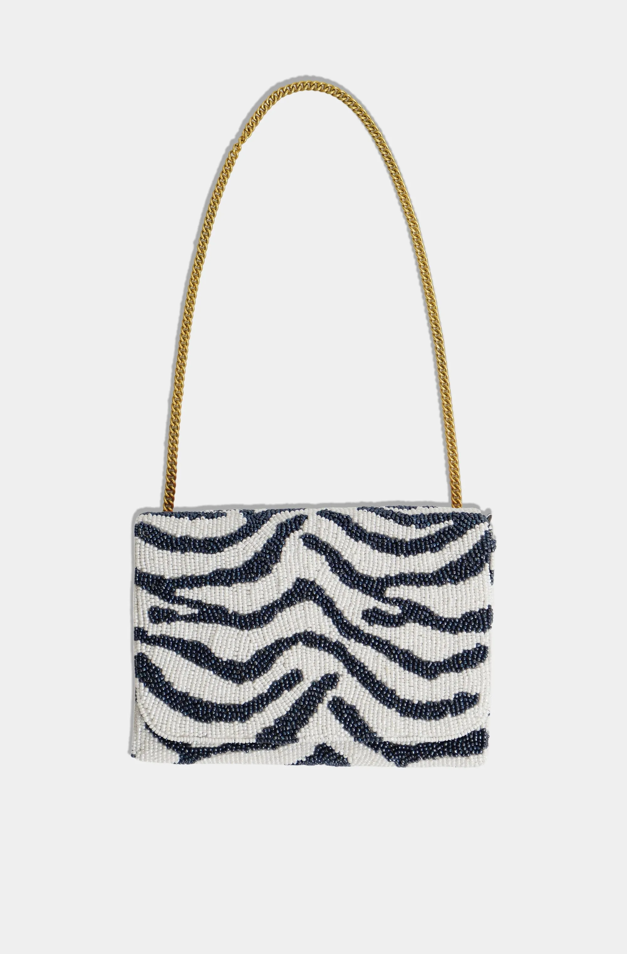Hemline Exclusive Zebra Chain Bag