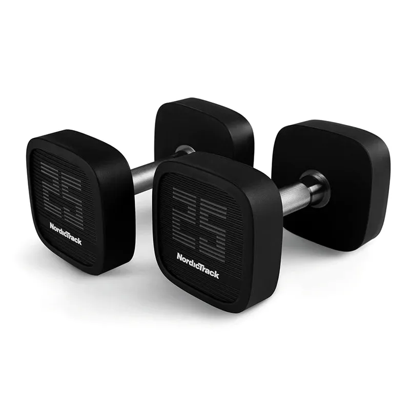 IFIT 5-30 URETHANE DUMBBELL SET WITH ACCESSORIES AND RACK