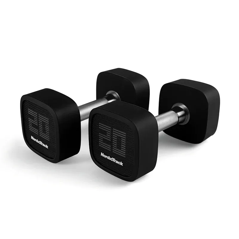 IFIT 5-30 URETHANE DUMBBELL SET WITH ACCESSORIES AND RACK