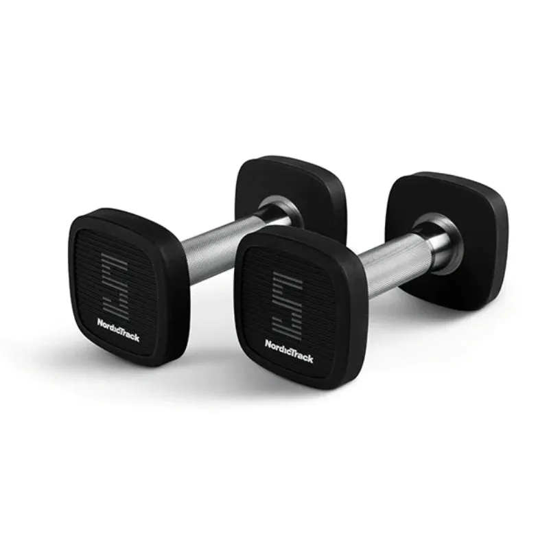 IFIT 5-30 URETHANE DUMBBELL SET WITH ACCESSORIES AND RACK
