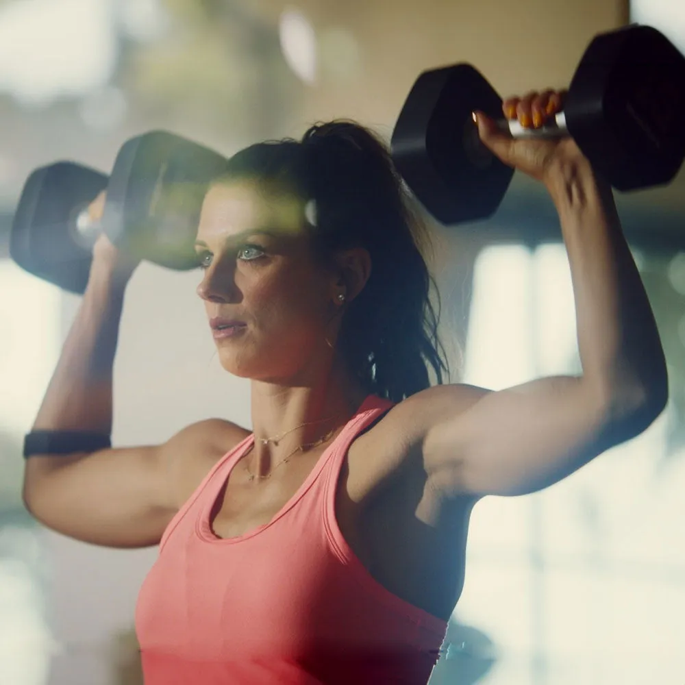 IFIT 5-30 URETHANE DUMBBELL SET WITH ACCESSORIES AND RACK