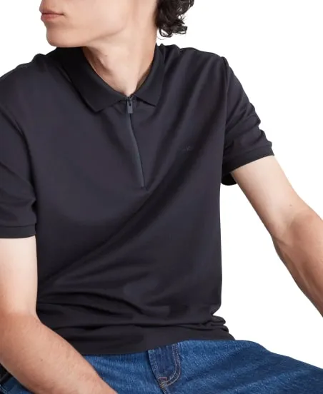Insta-Worthy Ss Tech Zip Polo Black  Last Few Pieces!
