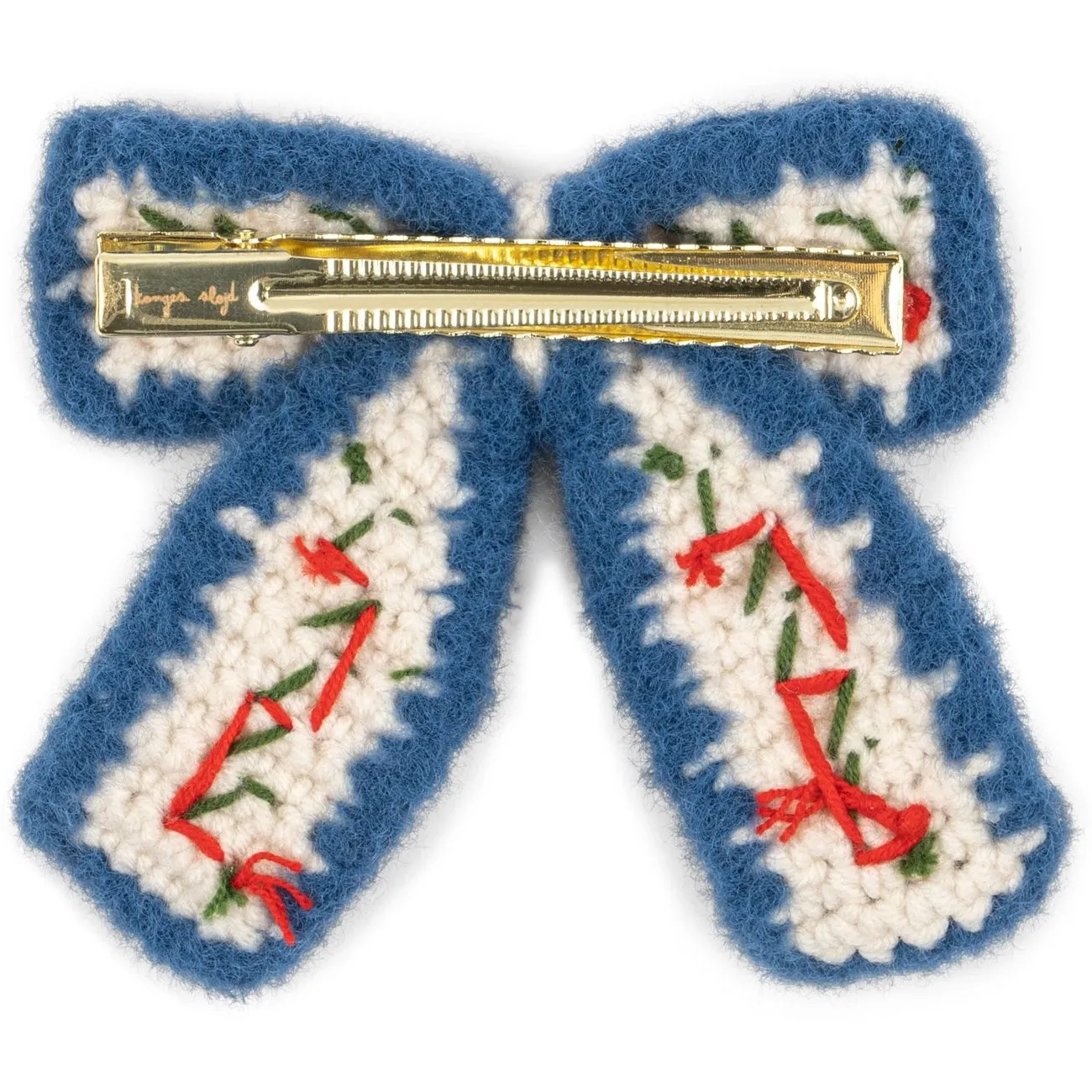 Konges Sljd Cherry Crochet Bow Clips Cherry